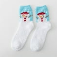 thumbnail image 2 of Lady Senior Plush Sleeping Socks Home Coral Velvet Socks Christmas Socks, 2 of 3