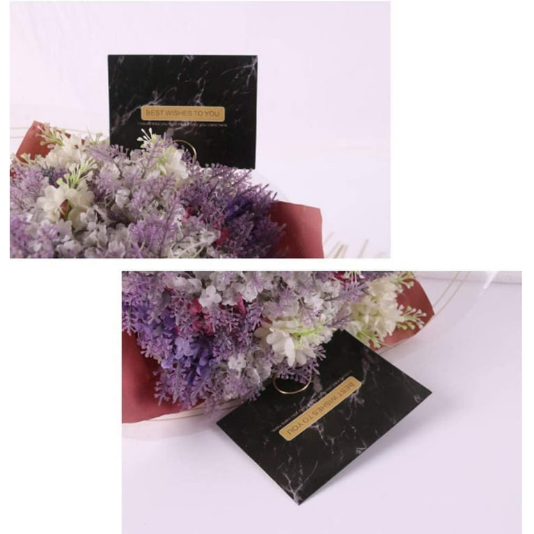 20Pcs Floral Sticks Round Bouquet Card Picks Flower Card Holder