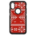 thumbnail image 1 of DistinctInk Custom SKIN / DECAL compatible with OtterBox Commuter for iPhone X / XS (5.8" Screen) - Red White Ugly Christmas Sweater - Christmas All Year, 1 of 5