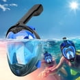 thumbnail image 5 of Full Face Snorkel Mask, with Latest Dry Top System and Safety Breathing System, with Camera Mount for Adults&Kids Black+Blue L/XL, 5 of 7