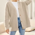 thumbnail image 4 of Women's Cardigan Open Front Oversized Button Lightweight Sweaters V Neck Loose Cardigans Knit Outwear Lightweight Knitted Sweater Tops, 4 of 7