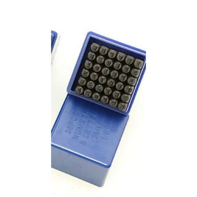 Ensemble d'Outils de Estampage Alphabet avec Lettres et Chiffres, Outils de Haute Précision en Métal pour Machinistes, Fabricants et Amateurs, 3mm (1/8”)