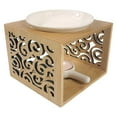 thumbnail image 2 of Té de Madera Delicada Esenciales de Aromaterapia Aromaterapia Oficina Spa Meditación Yoga Regalos de Navidad , Patrón de flores BLESIY Quemador de aceite esencial, 2 of 8