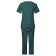 thumbnail image 1 of Penkiiy Ensemble de Vêtements Médicaux à Manches Courtes Col en V pour Femmes, Vert Armée, 2TG, 1 of 7