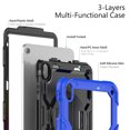 thumbnail image 4 of TECH CIRCLE iPad 10th Generation Kids Case Built-in Screen Protector, Shockproof Rugged Drop Protection Cover with 360° Rotatable Stand Shoulder Strap Pencil Holder for 10.9" iPad 10th Gen 2022,Blue, 4 of 7
