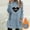Blue, variant on Long Jackets for Women, Graphic Print Coat with Long Sleeve Crew Neck Pocket Thick Winter Top