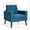 Blue, variant on Spaco Modern Upholstered Comfy Accent Chair Single Sofa with Rubber Wood, Thick Padded Cozy Lounge Chair, Leisure Sofa Chair for Living Room, Bedroom, Dorm, Gray