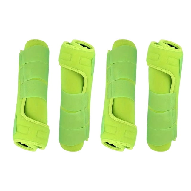 Juego de envolturas para piernas ajustables y cómodas, accesorios ecuestres, botas de caballo, 4 piezas verde claro