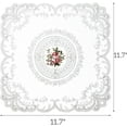 thumbnail image 2 of PinesC 6PackLacePlacemats,RetroFrenchStyleCupMat,EmbroideredDinningTablePlaceMats,FashionableFlowerVintageCrochetLunchmatDoilies,SquareHollowVaseMatforHomeWeddingDecoration, 2 of 5