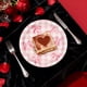 thumbnail image 4 of Lunxisen 24 Pcs WhalinValentine's Day Tableware Set for Red Pink Heart Disposable Party Decorations Paper DinnerwarePlate Napkin for Weddings Anniversary Party Supplies, 4 of 8