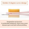 TRAHOOWangta Soft Toothbrush, 10 Pack (Gold) Best Manual Toothbrush