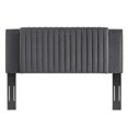 thumbnail image 2 of Felicity Channel Tufted Performance Velvet Full/Queen Headboard, Charcoal, 2 of 10