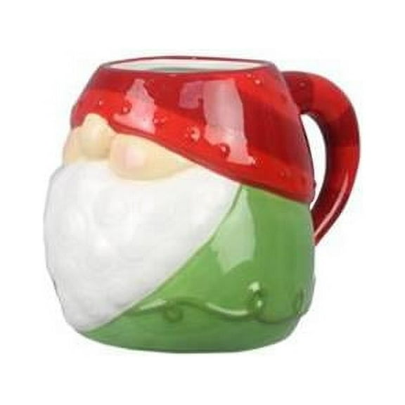 Youngs 91549 Ceramic Christmas Whimsical Gnome Mug