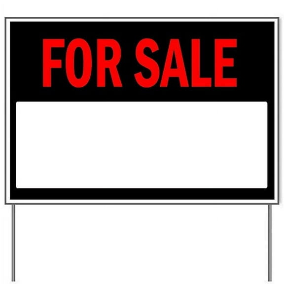 For Sale Yard Sign - 18X24" with Stake - Fast Free Shipping!