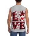 thumbnail image 4 of Haiem Men's Buffalo Plaid Love And Gnome Print Tank Tops Summer Sleeveless Cut Off Workout T-Shirts Fitness Vest Athletic Undershirts-3X-Large, 4 of 8