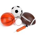 thumbnail image 1 of Sports Balls Set, Inflatable 6" Football 6" Basketball 8.5" Rugby 3" Baseball for Kids Adult_Perfect Gift, 1 of 5