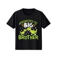 thumbnail image 2 of Toddler Boys Promoted to Big Brother Dinosaur Graphic Short Sleeve T-Shirt, Kids Summer Crew Neck Tee, Sibling Pregnancy Announcement Gift Shirt for Party Holiday, 2 of 5