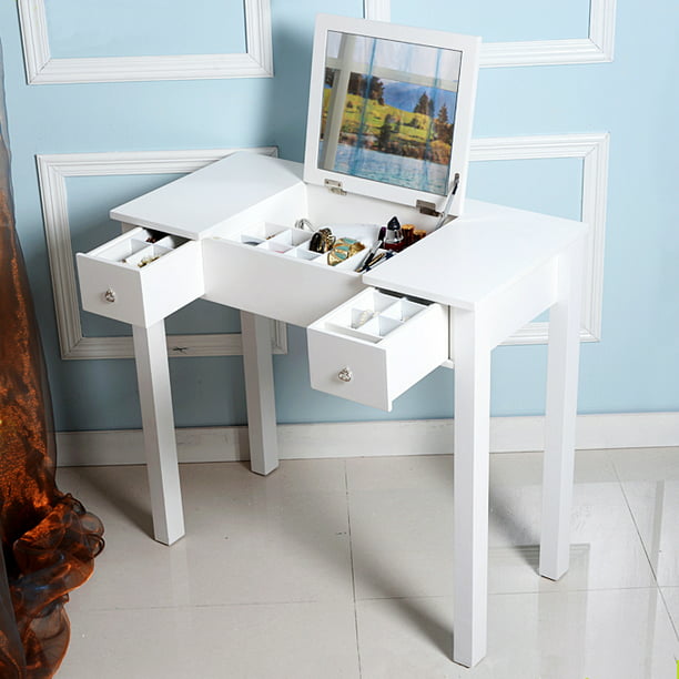 Organizedlife Vanity Table With Flip, Vanity Table Jewelry Storage Box