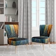 thumbnail image 2 of Designart « Bold Breeziness Colorful Mid Century Elegance I » Fauteuil d'Appoint Rembourré Multicolore de Style Mi-Siècle - Fauteuil à Accoudoirs Moderne Mi-Siècle pour Salon, 2 of 7
