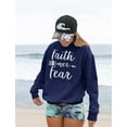 thumbnail image 2 of Tstars Womens Christian Shirts Christian Clothes Faith Over Fear Christian Clothes for Ladies Following Jesus Faith Shirts Christian Outfits Jesus Clothing Women Birthday Hoodie, 2 of 6