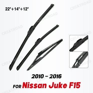 Wiper Front & Rear Wiper Blades Set For Nissan Juke F15 2010 - 2016 Windshield Windscreen Window Brushes 22" 14" 12"