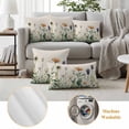 thumbnail image 5 of Outdoor Pillow Covers 26x26 Set of 2, Spring Summer Floral Waterproof Patio Throw Pillow Covers for Couch Sofa Chair, Farmhouse Botanical Flowers Vintage Decorative Pillowcases for Throw Pillows, 5 of 9