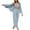 Blue, variant on Elainilye Fashion Pajamas for Women Set Vests Three Piece Set Strips Wearing Long Pants Pajamas Homewear Loungewear,Blue