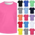 thumbnail image 2 of Boys T-Shirt Solid Color Short Sleeve Mesh Quick Dry Crew Neck T shirt for Boys Moisture Wicking Athletic Tops for Summer Gym School Outdoor Casual, 2 of 5