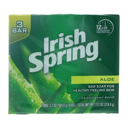 Irish Spring Aloe Bar Soap - 3 Bar, 11.25 oz 3 Pack