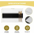 thumbnail image 3 of Black Placemats Set of 2 Stripes Place Mats Solid Color Washable Table Mats for Party Kitchen Dining Decoration, 12 X 18 Inch, 3 of 8