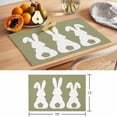 thumbnail image 6 of Easter Rabbits Placemats Set of 6, Simple Abstract White Bunny Silhouette Animals Sage Green Non-Slip Place Mats Washable Table Mats for Kitchen Dining Table Decorations Indoor/Outdoor, 6 of 9