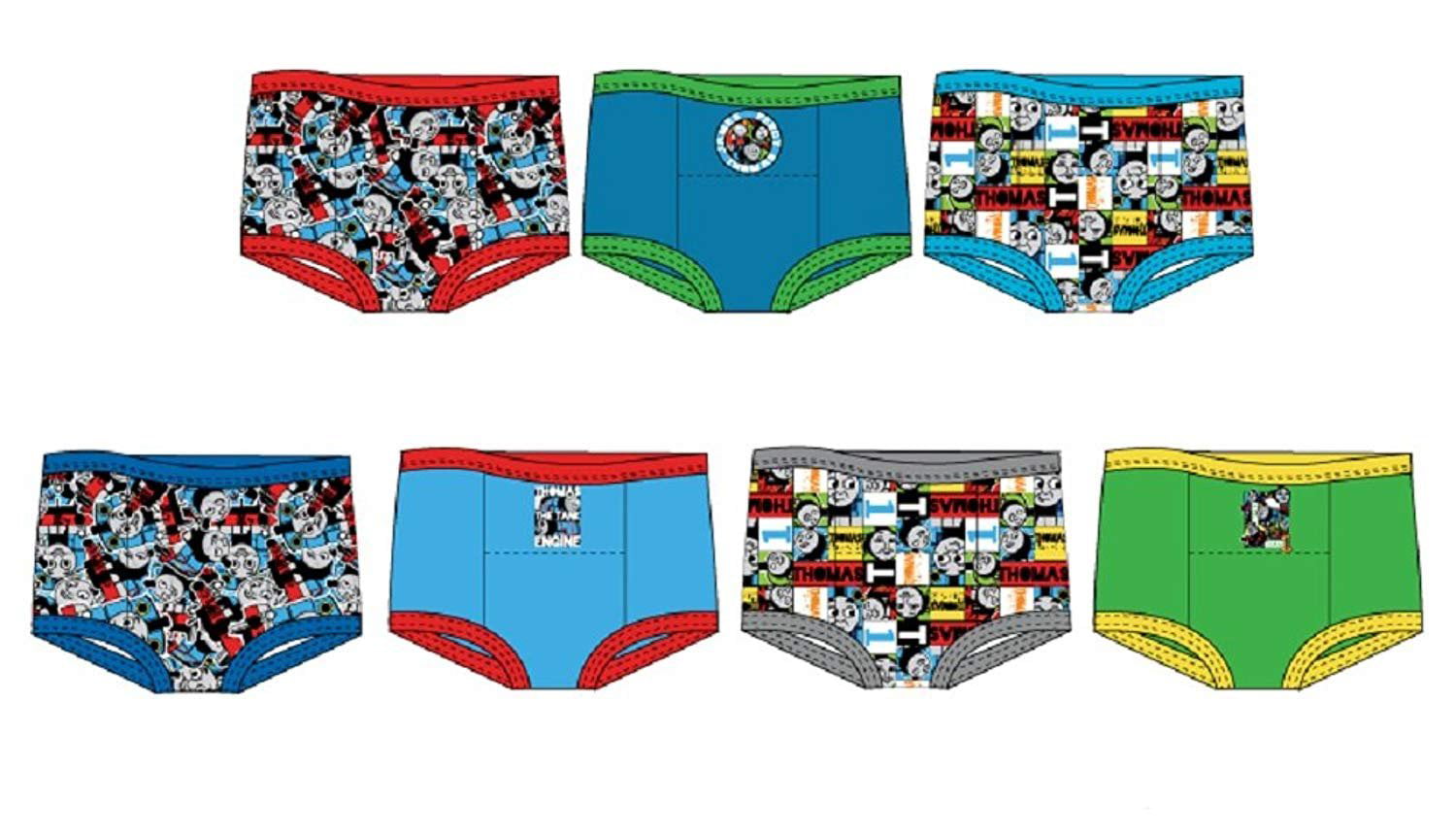 Thomas the Tank Engine Train  Or CARS Toddler Boys' 7 Pack Underwear Briefs 4T 