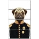 Chien Carlin Drôle en Uniforme Militaire - Toile d'Animal Art Print – image 2 sur 3