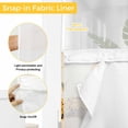 thumbnail image 3 of Vintage Flowers No Hooks Shower Curtain with Snap-in Liner Spring Watercolor Rural Pastoral Flower Botanical Shower Curtains for Bathroom, Waterproof, Easy Install, Washable 72"x78", 3 of 9