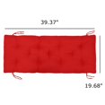 thumbnail image 3 of Stoneway 39" x 20" Red Rectangle Bench Outdoor Seating Cushions, 3 of 7