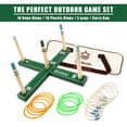 thumbnail image 4 of Set de césped Ring Toss Game SunNordic de madera para exteriores, 4 of 8