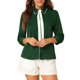 thumbnail image 5 of CAMISA DE BOTONES CON CUELLO DE LAZO Y MANGA 3/4 PARA MUJERES ELEGANTE Y DE TRABAJO EN COLOR VERDE OSCURO TAMAÑO M, 5 of 6