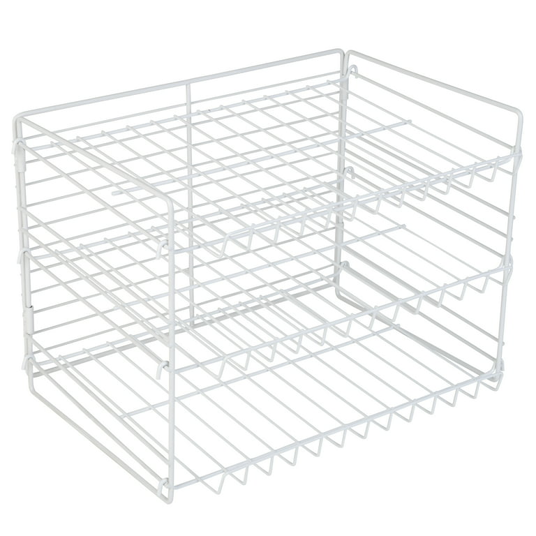 Smart Design Over The Door Pantry Organizer Rack With 6 Adjustable Shelves - Steel Metal Wire Baskets And Frame - Hanging - Wall Mountable - Cans