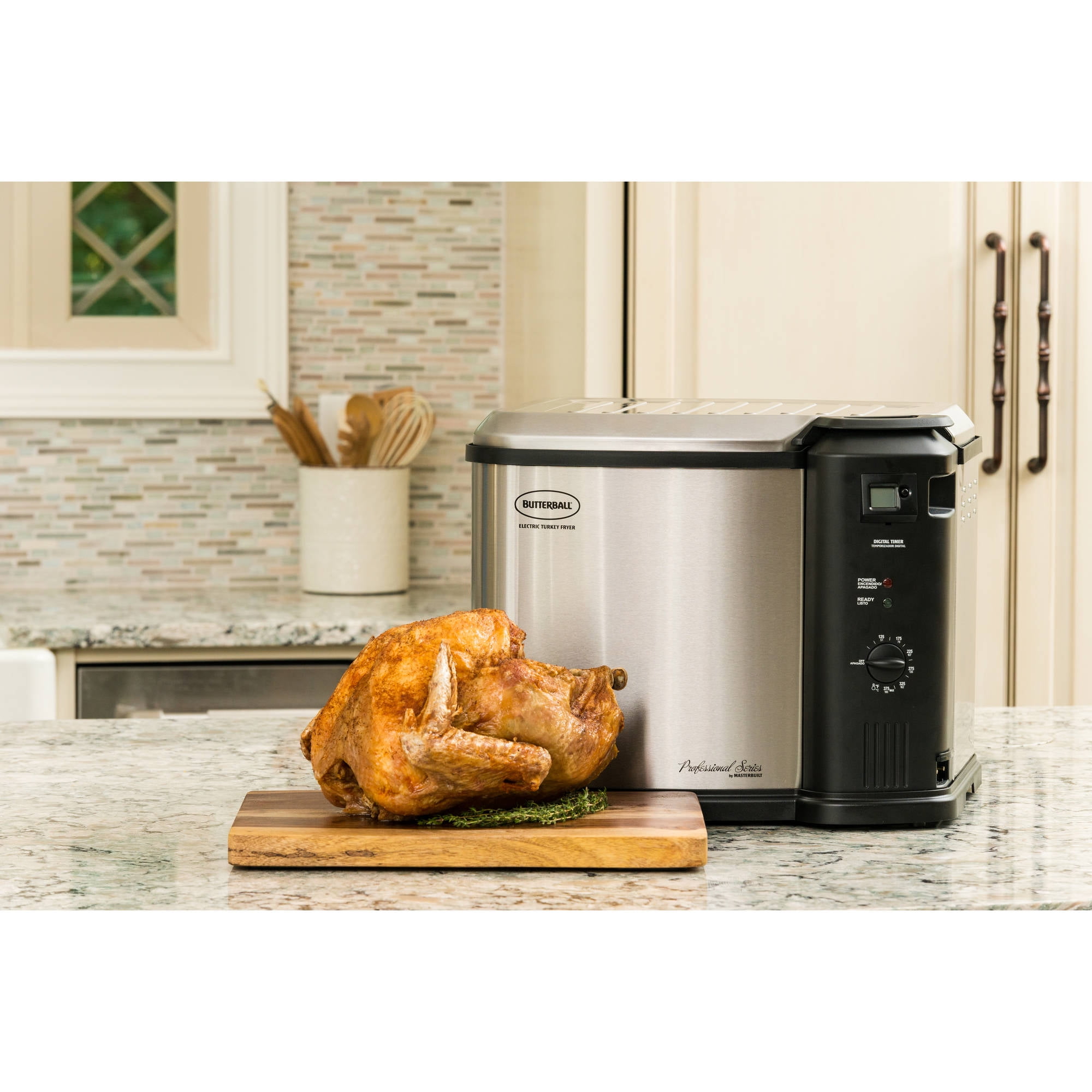 Electric Turkey Fryer Indoor Large Kitchen Boil Steamer 20 lb Dishwasher 3 in 1