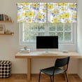 thumbnail image 5 of Yellow Watercolor Floral Tier Curtains 24 Inch Length, Spring Flower Abstract Art Cafe Short Curtains for Bathroom Over Sink, Small Kitchen Curtain Light Filtering Tiered Drapes 2 Panels 27.5"Wx24"L, 5 of 8