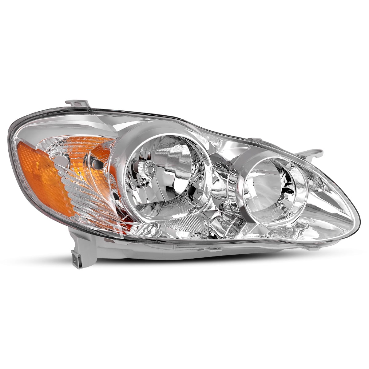 RVNI Left + Right Chrome Headlights for 2003-2008 Toyota Corolla S XRS Sedan 4-Door