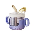 thumbnail image 1 of Vaso para bebés de silicona de 10 oz con dibujos animados, fácil de limpiar, para niños pequeños. Violeta, 1 of 9
