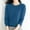 Dark Blue, variant on Women's Wool Pullover Sweater Long Sleeve Crewneck Base Layer Top for Travel Hiking Comfortable Warm Tee Shirt