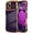 Dark Purple, variant on MYKOMI for iPhone 16 Pro Max Case for Women Girls, Cute Wave Frame Curly Shape with Love Heart Raised Camera Protection Cover Luxury Plating Shockproof Phone Case for iPhone 16 Pro Max