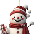 thumbnail image 2 of Muñeco Nieve para Navidad Mini Adornos Colgantes Favores Fiesta (Estilo A), 2 of 4