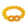 thumbnail image 1 of Pulsera Feng Shui Import con Cuentas de Jade Naranja y Símbolo de Infinito, 1 of 1