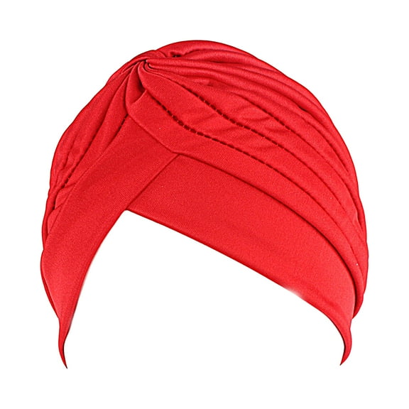 Pleated Turban Hat Breathable Stretchy Anti-UV Sun-proof No Brim Beanie Hat Party Accessories