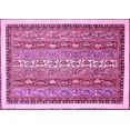 thumbnail image 1 of Ahgly Company Indoor Rectangle Abstract Pink Modern Area Rugs, 7' x 9', 1 of 4