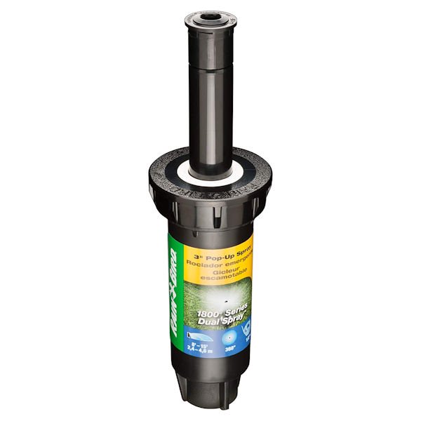 Rain Bird 1803DSF Professional Dual Spray PopUp Sprinkler, 3" Popup