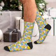 thumbnail image 7 of Bingfone Compression Socks for Women and Men Long Socks for Running Athletic Cycling Nurse- Colorful Rubber Duck 1, 7 of 7